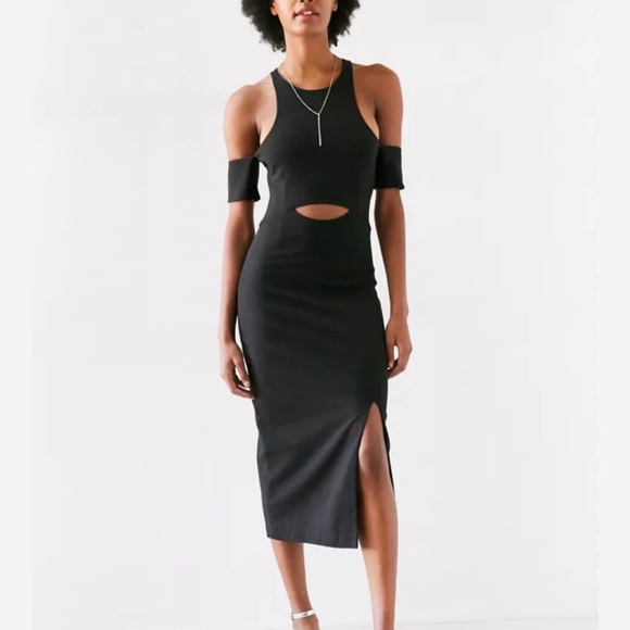 Finders Keepers Cold Shoulder Leon Cutout Midi Dress 🖤 - Picture 1 of 3